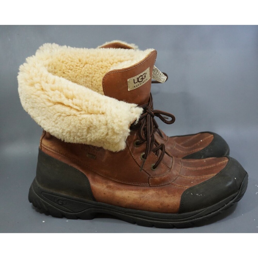 UGG Australia Butte Men's Leather Shearling Winter Snow Boots S/N 5521 Size 15 M